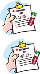 Coronavirus 2019-nCoV test stock illustration