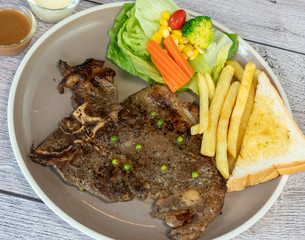 Pork, Beef, Salmon, T-bone, Sirloin, Steak Selections