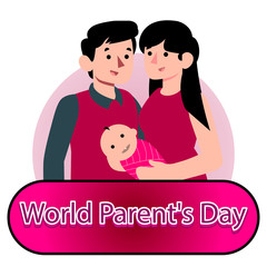 World Parent's Day. Vector illustration, poster or banner for World Parent's Day