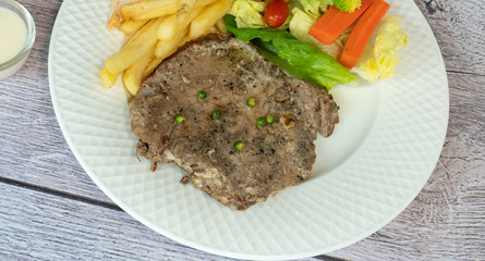 Pork, Beef, Salmon, T-bone, Sirloin, Steak Selections