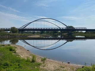 Elbbrücke in Wittenberg Brücke über einem Fluss