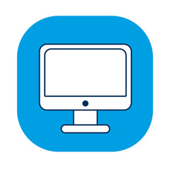 desktop computer monitor isolated icon