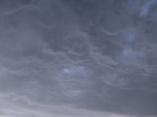 Blue thunder clouds in the sky as background with space for text