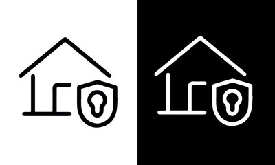 Smart Home icons vector design black and white 