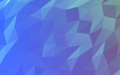 Abstract triangle geometrical blue background. Geometric origami style with gradient. 3D illustration