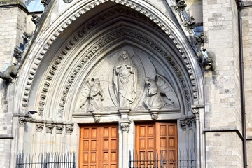 The entrance of a church in Germany.