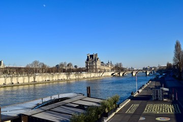 The view of Seine river in Paris.