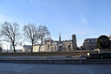 Fototapeta na wymiar The morning cityscape at Paris.