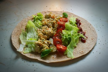Selbstgemachter Wrap Tortilla