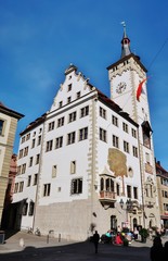 Obraz premium Würzburg, Grafeneckart, Altes Rathaus 
