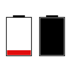 battery flat icon design vector illustration on a white background