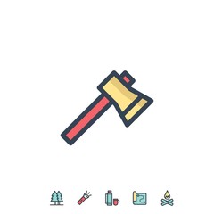 axe icon vector illustration for website and graphic design