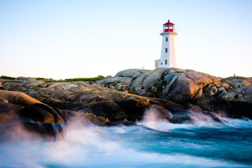 Canada: surreal landscape of Peggy's Cove in Nova Scotia