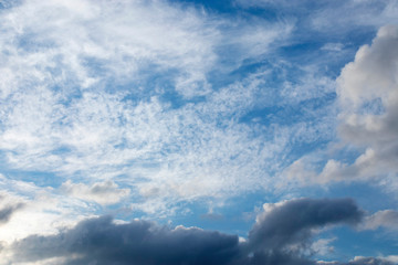 White clouds against blue sky on day time, for a background.