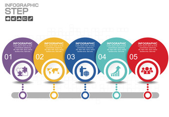 Fototapeta premium Business data Process chart. diagram with steps, options, parts or processes. business template for presentation. Abstract elements of graph, Creative concept for infographic.