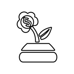 Money growth plant icon. Return on Investment sign. Flat finance concept.