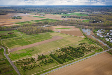 Fototapeta na wymiar Abstract Aerial of Plainsboro New Jersey