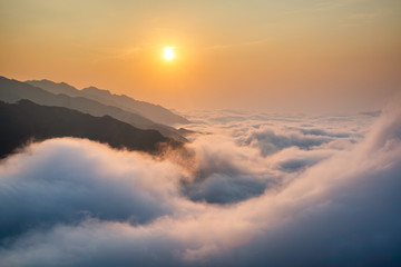 Ta Xua is a famous mountain range in northern Vietnam. All year round, the mountain rises above the clouds creating cloud inversions.