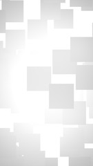 White abstract background. Misty backdrop with grey squares. 3D illustration