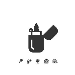 Obraz premium lighter fire icon vector illustration design