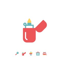 lighter fire icon vector illustration design