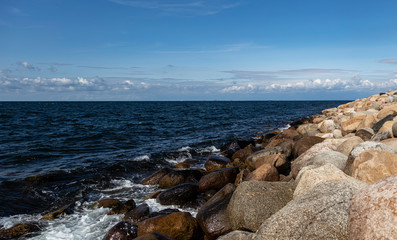 Fototapeta na wymiar blue nordic sea 