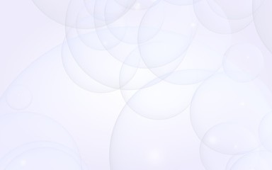 Abstract white background. Backdrop with light transparent bubbles. 3D illustration