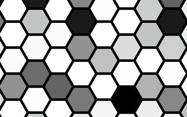 Obraz premium White honeycomb with a gradient color. Isometric geometry. 3D illustration