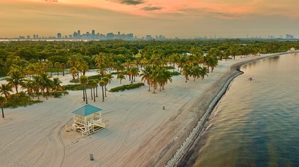 Fototapeta premium Miami sunset. Key Biscayne