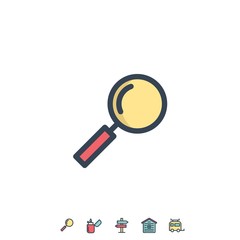 search glass icon vector illustration design