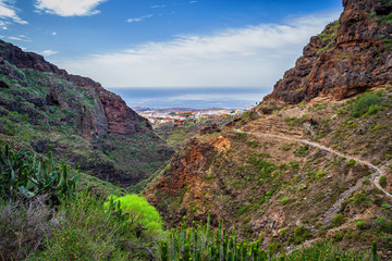Barranco del Infierno Hell Gorge Landscape in Tenerife