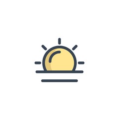 sunset icon vector illustration for website and graphic design