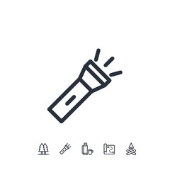 torch light icon vector illustration for website and graphic design