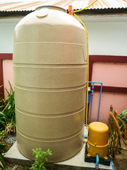 Large water tank and water pump