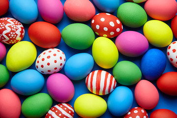 Fototapeta na wymiar Easter Day, Easter Eggs colorful background