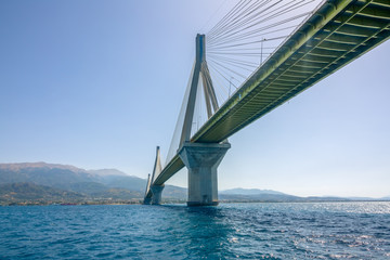 Bottom View of the Cable-Stayed Bridge
