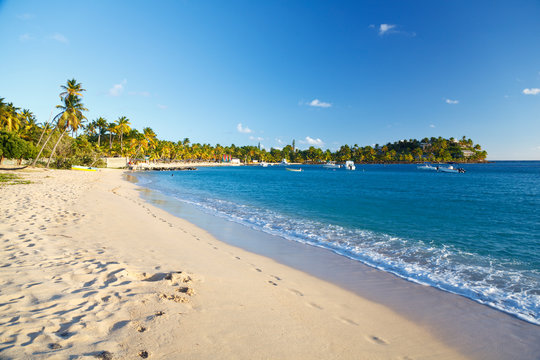 Perfect Caribbean Beach With Blue Sky, Antigua © IndustryAndTravel