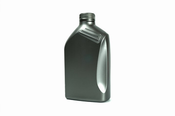 Engine oil bottle isolated on a white background, motorbike and car service