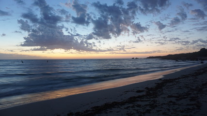 Fototapeta na wymiar Beautiful morning sunrise at the beach in Western Australia
