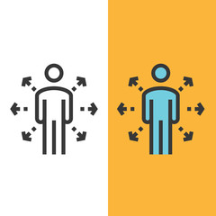 People icon contact business logo vector Illustration