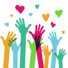 Vector illustration of a volunteer offering assistance. Suitable for humanitarian movement campaigns, donation activities, and charity fundraising. Abstract illustration of a charity movement.