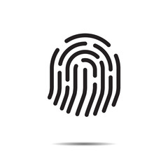 Fingerprint Icon Line Vector Illustration