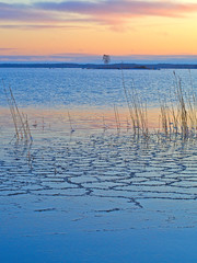 Freezin sea in early winter in Finland