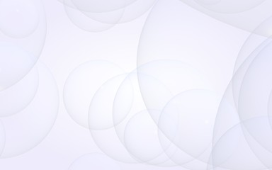 Abstract white background. Backdrop with light transparent bubbles. 3D illustration