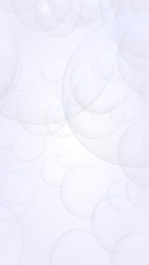 Abstract white background. Backdrop with light transparent bubbles. Vertical orientation. 3D illustration