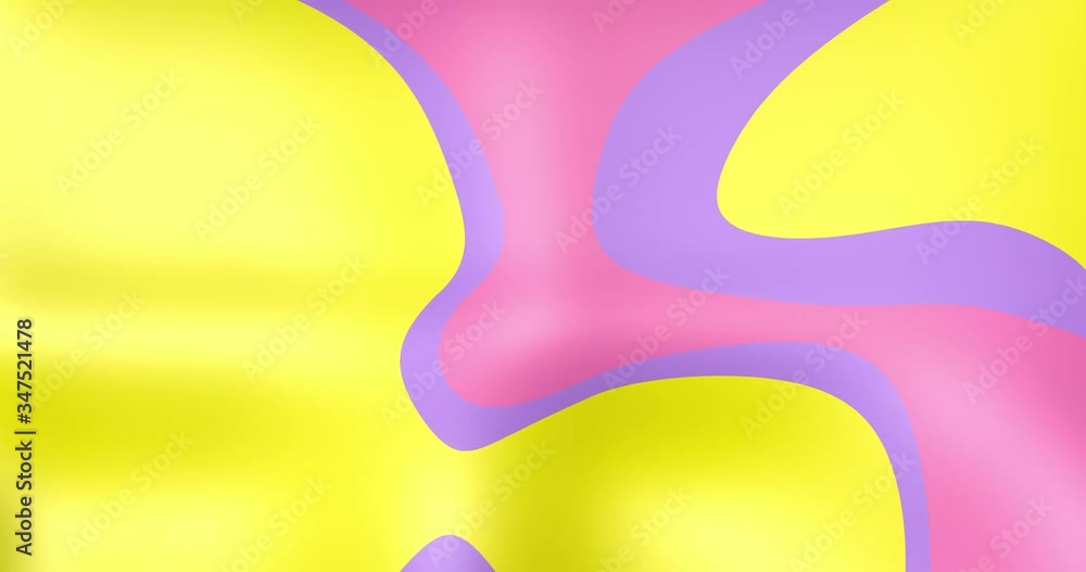 Poster liquid colorful loop animation. soft rounded shapes. 3d rendering. digital art. creative concept.