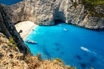 Navagio Beach in Zakynthos, Ionian Islands, Greece