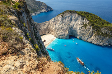 Navagio Beach in Zakynthos, Ionian Islands, Greece