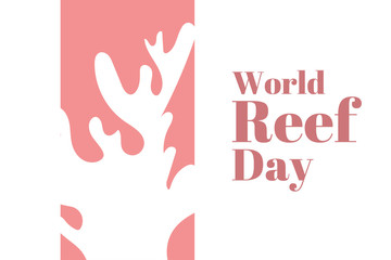 World Reef Awareness Day. June 1. Holiday concept. Template for background, banner, card, poster with text inscription. Vector EPS10 illustration.