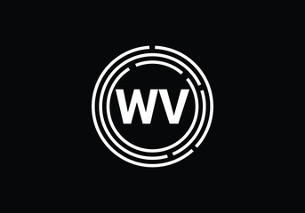 Initial Monogram Letter W V Logo Design Vector Template. Graphic Alphabet Symbol for Corporate Business Identity